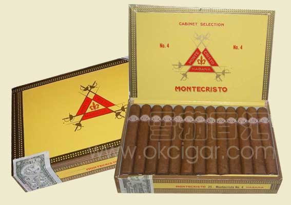蒙特4号25支木盒装雪茄  MONTECRISTO No.4